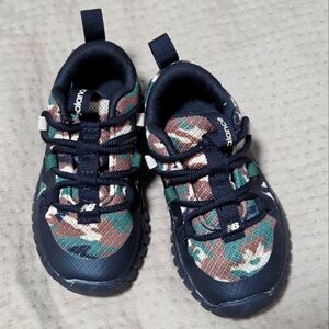 New Balance Kids Green and Brown Camouflage Sneakers